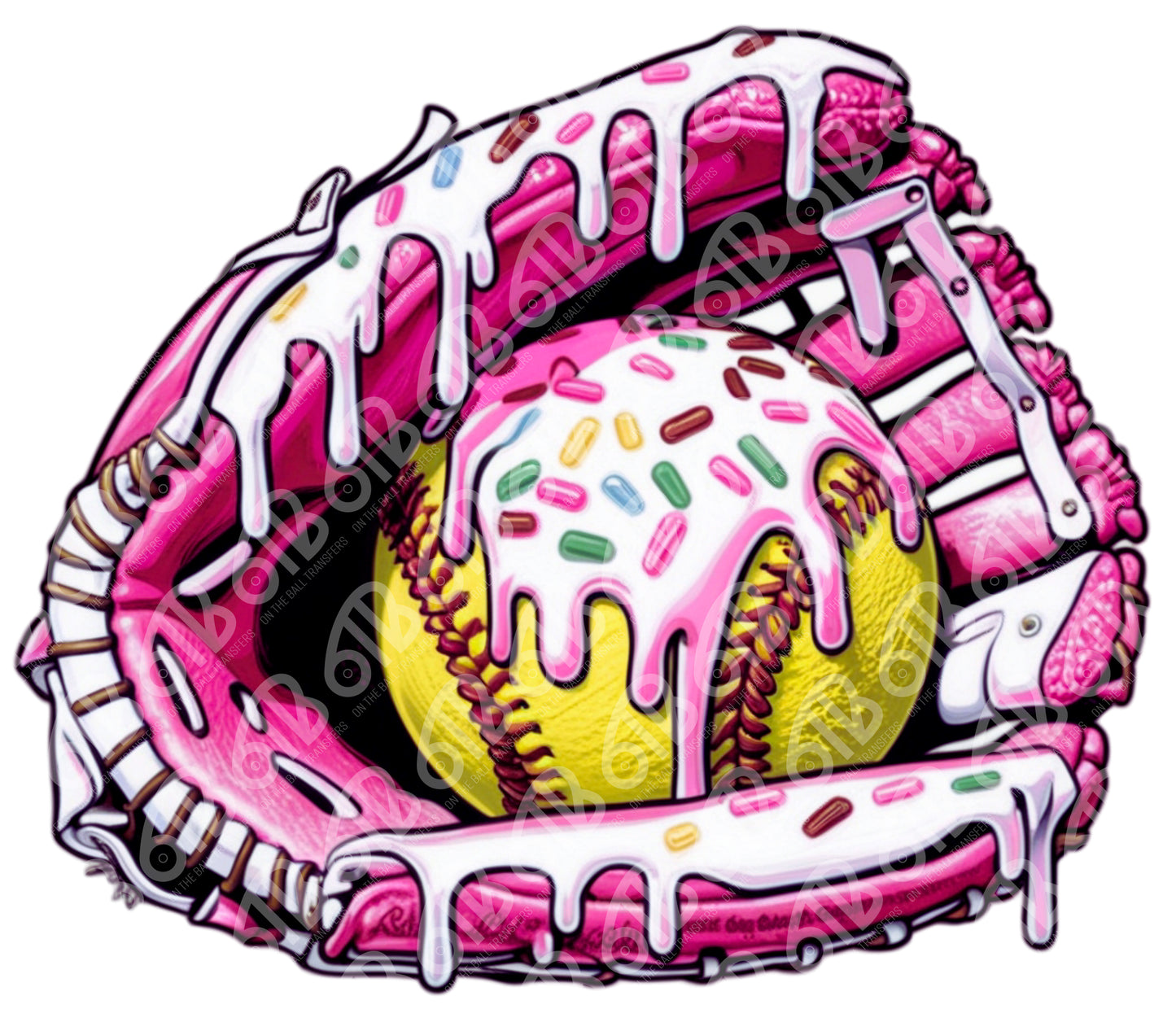 Softball Ice Cream Melt DTF Transfer