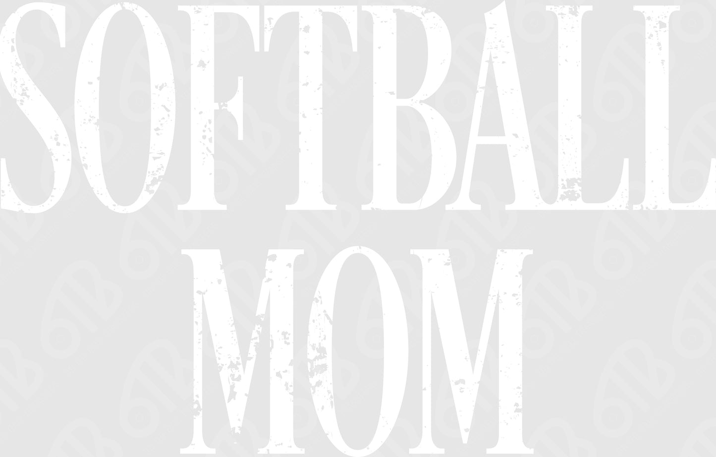 Softball Mom distressed text DTF Transfer