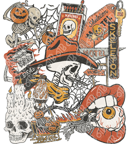 Spooky Western Collage DTF Transfer