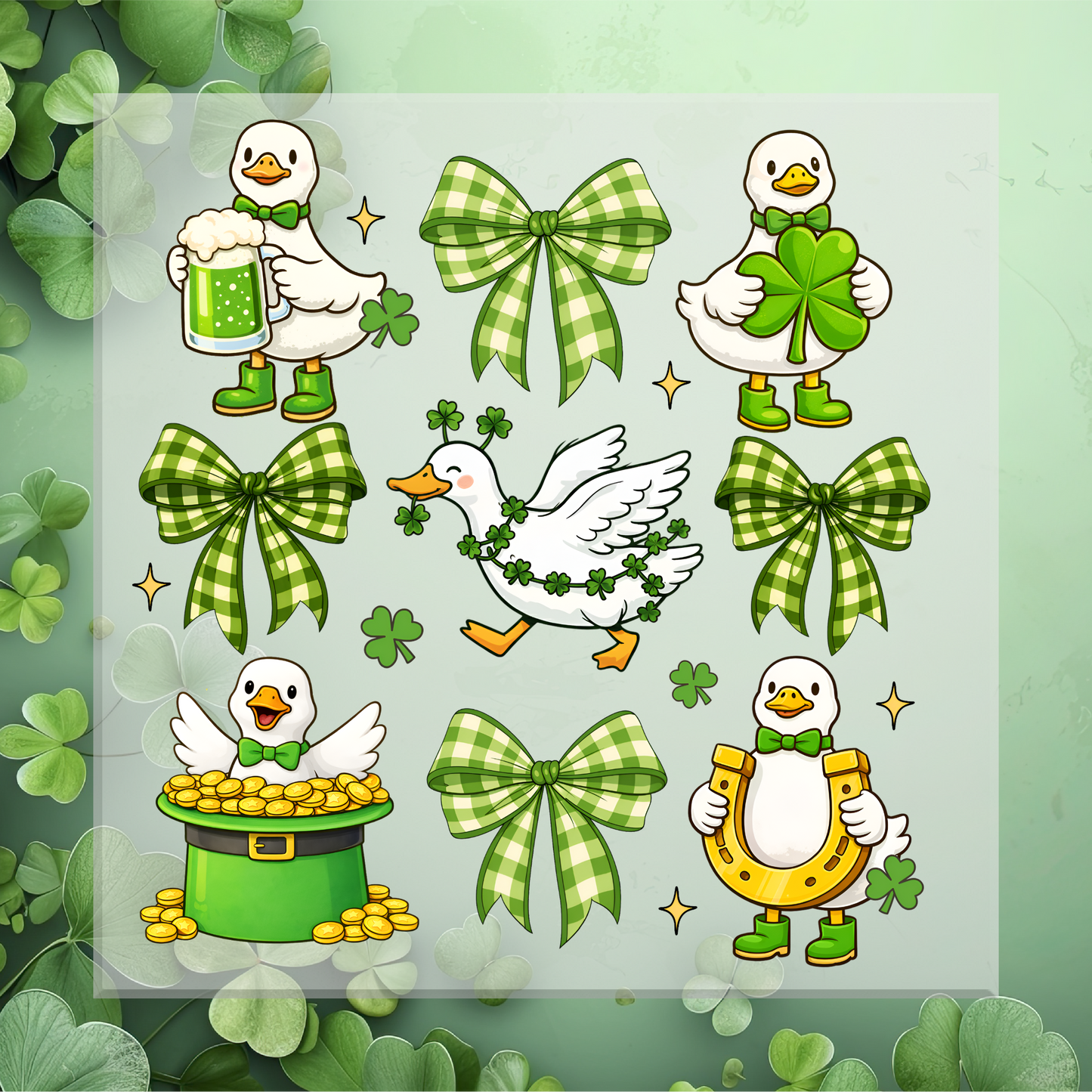 St. patrick's Coquette Goose DTF Transfer