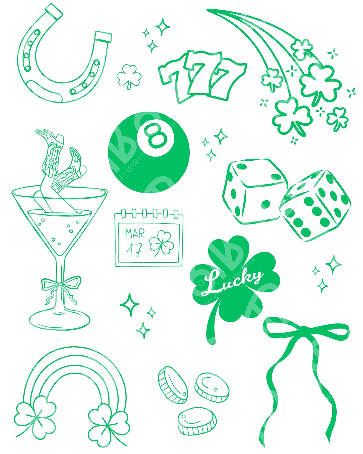 St. Patrick's Day Collage Sublimation Transfer