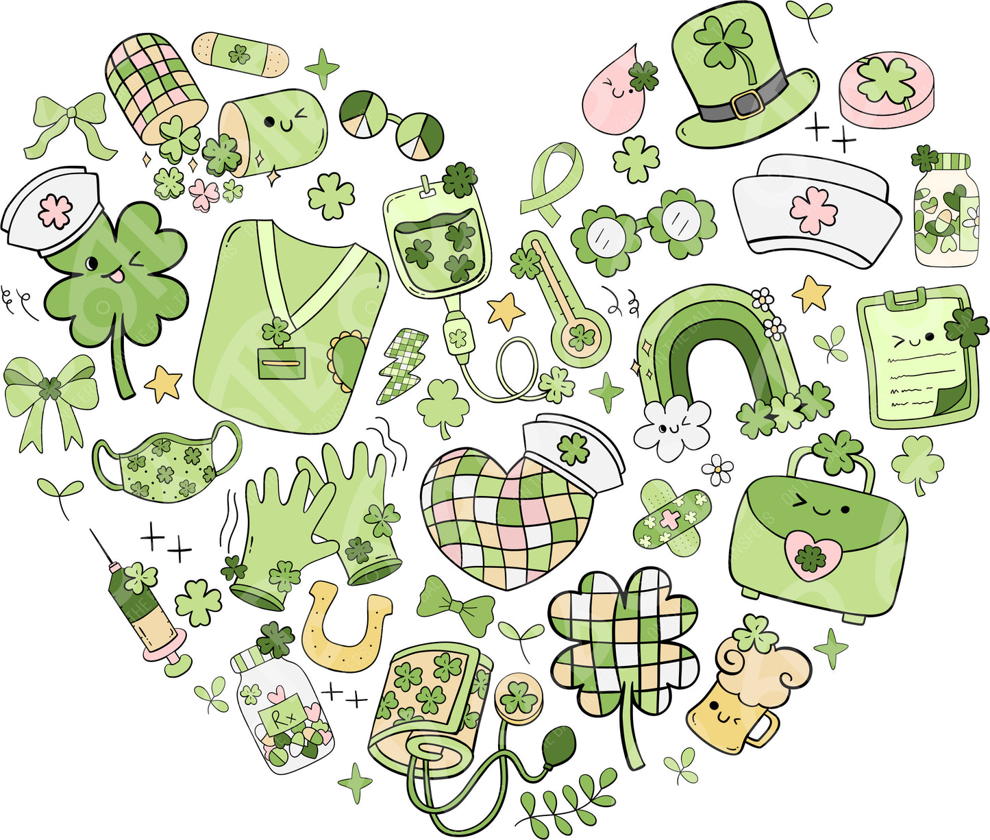 St. Patrick's Medical Heart DTF Transfer