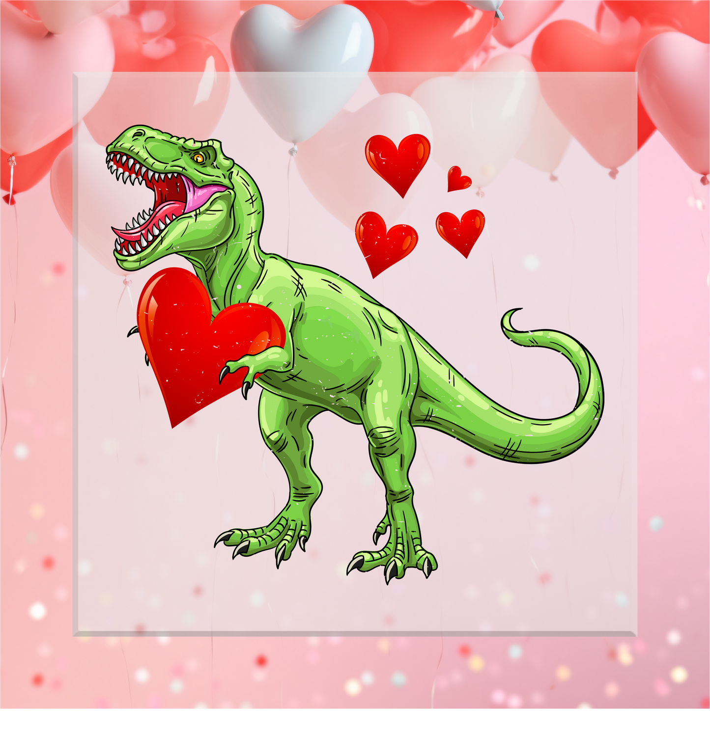 T-Rex Valentine DTF Transfer