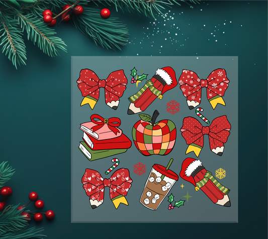 Teacher Christmas Coquette DTF Transfer