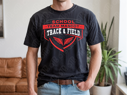 Track and Field Shield Custom DTF Transfer