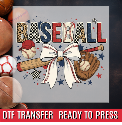 Americana Baseball Collage DTF Transfer