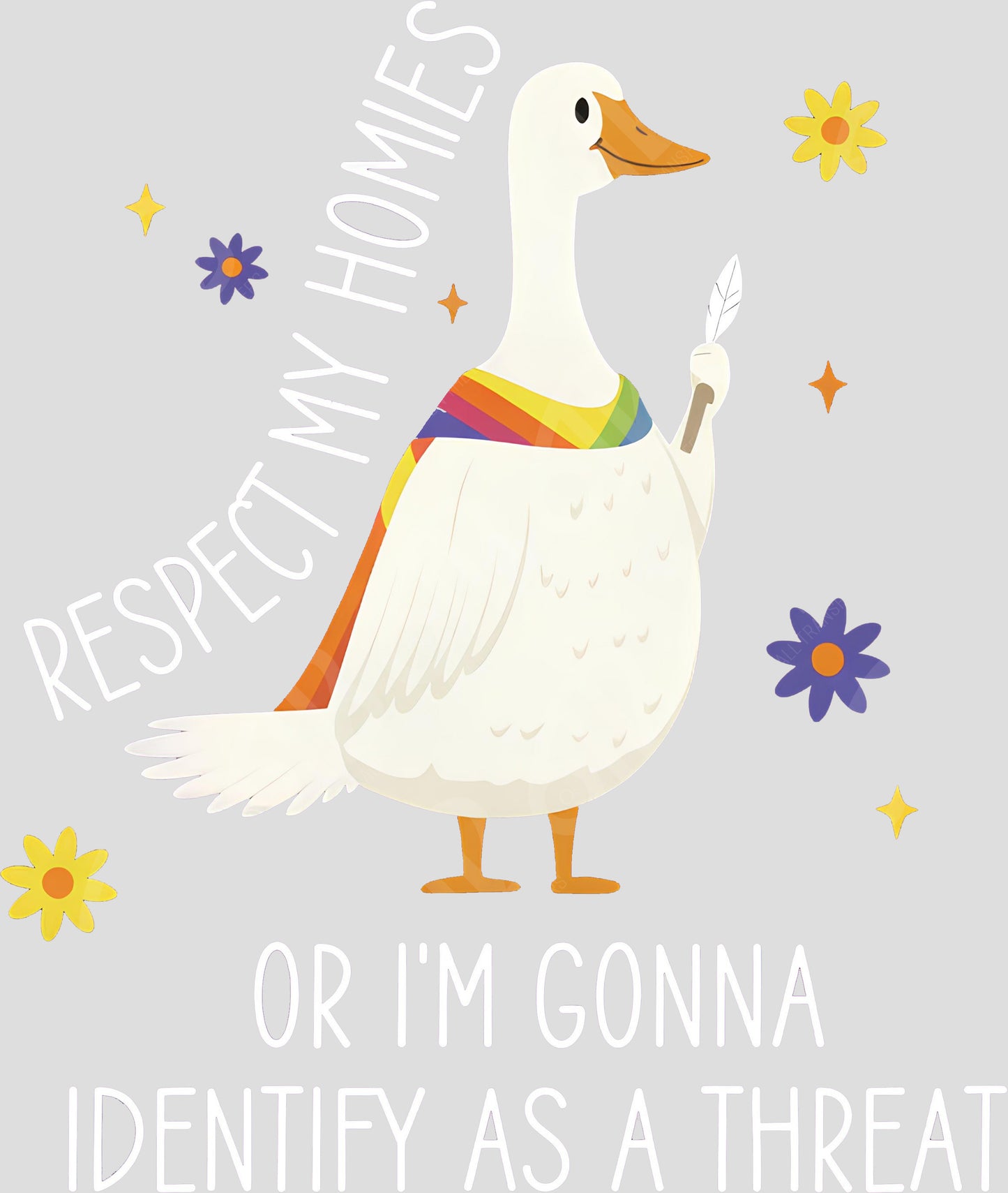 Respect My Homies or I'm Gonna Identify as a Threat DTF Transfer