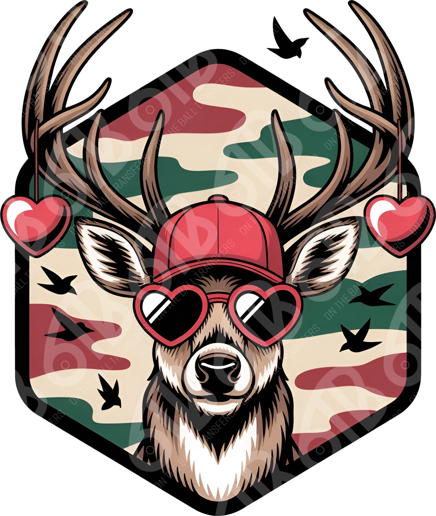 Valentine's Day Buck DTF Transfer