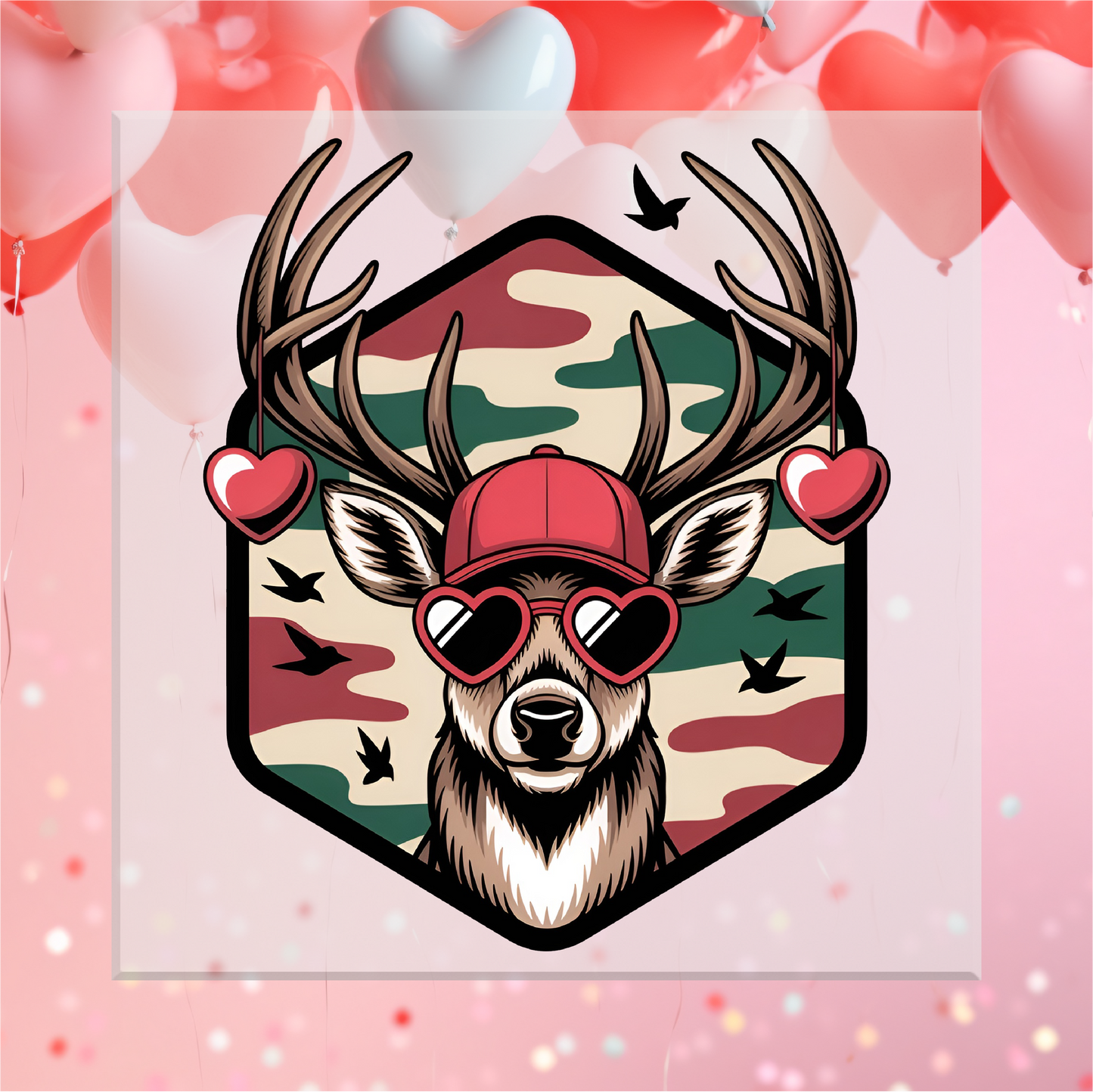 Valentine's Day Buck DTF Transfer