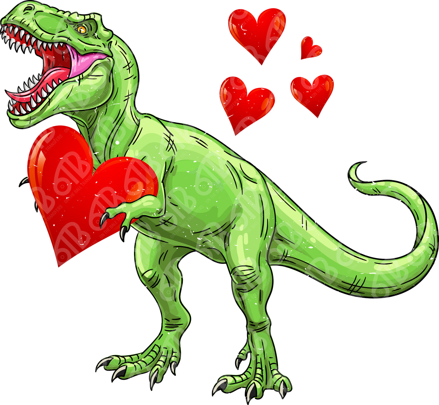 T-Rex Valentine DTF Transfer