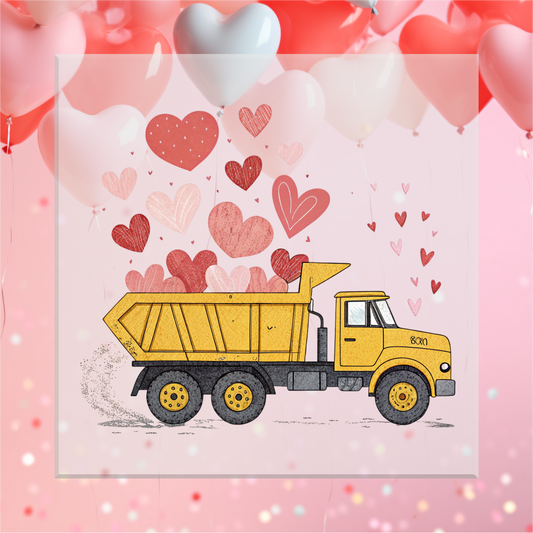 Valentine's Dump Truck DTF Transfer