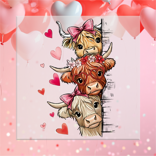 Valentine's Day Cows DTF Transfer