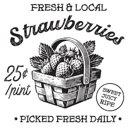 Fresh Strawberries DTF Transfer