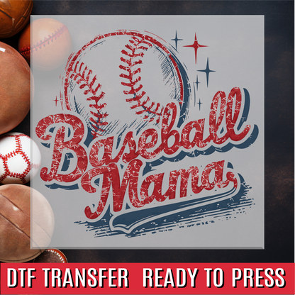 Baseball Mama Script DTF Transfer