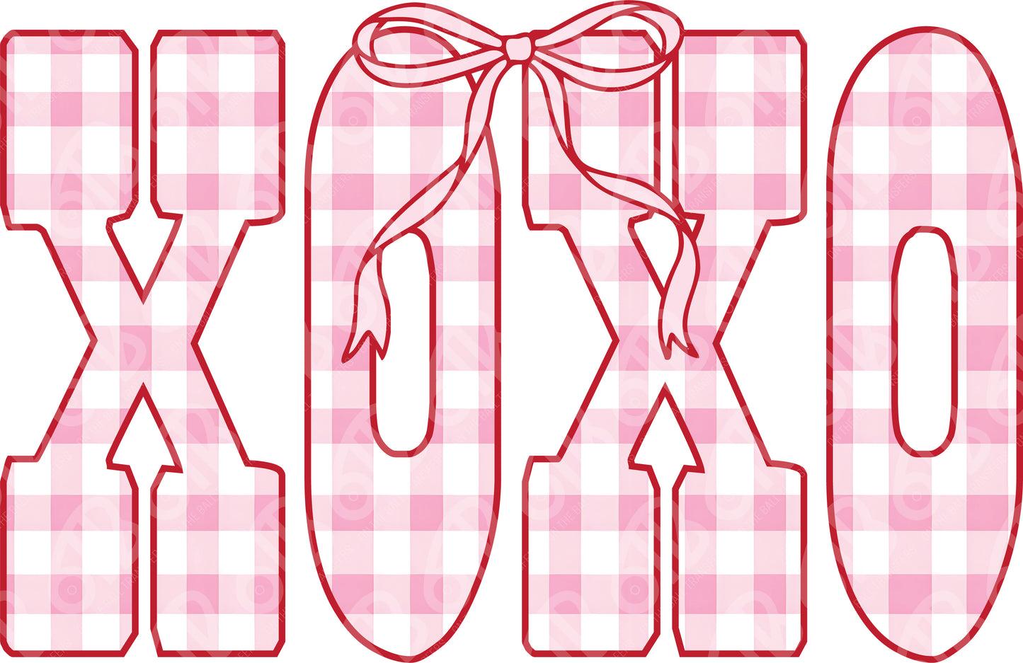 XOXO Gingham DTF Transfer