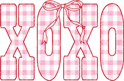 XOXO Gingham DTF Transfer