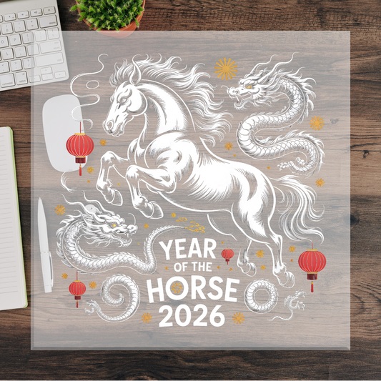 Lunar New Year White DTF Transfer