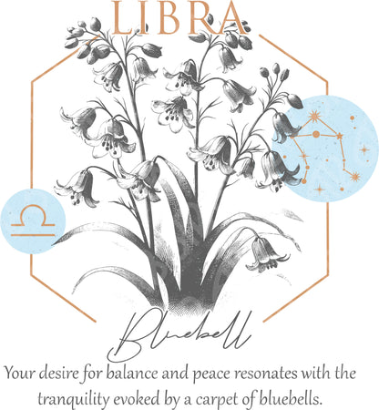Libra Zodiac Flowers DTF Transfer