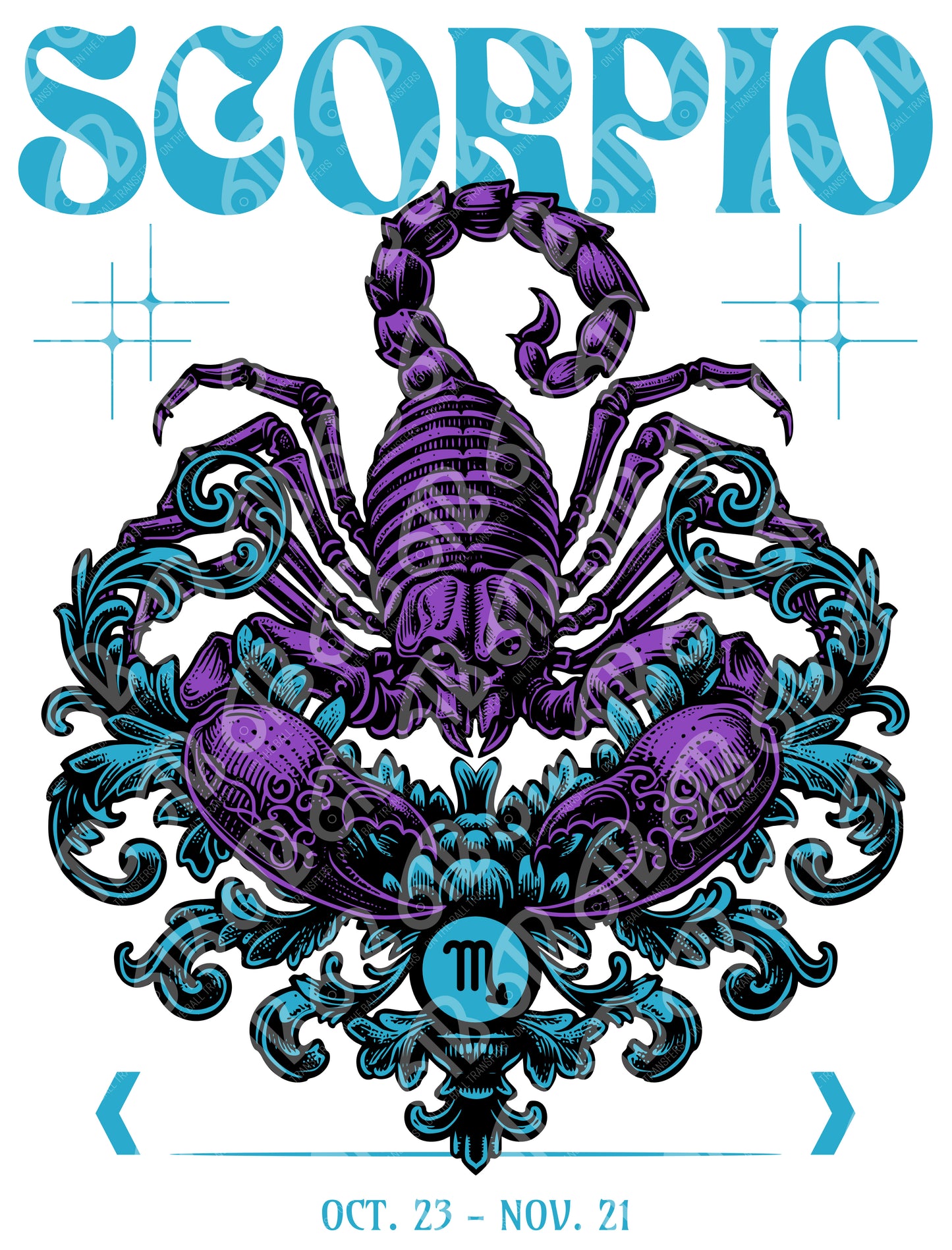 Scorpio Skeleton DTF Transfer