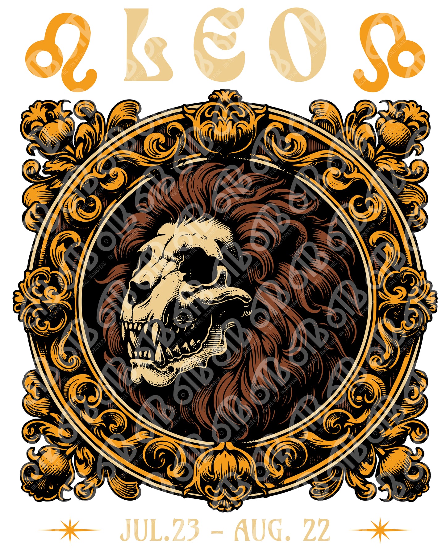 Leo Skeleton Sublimation Transfers