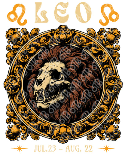 Leo Skeleton Sublimation Transfers