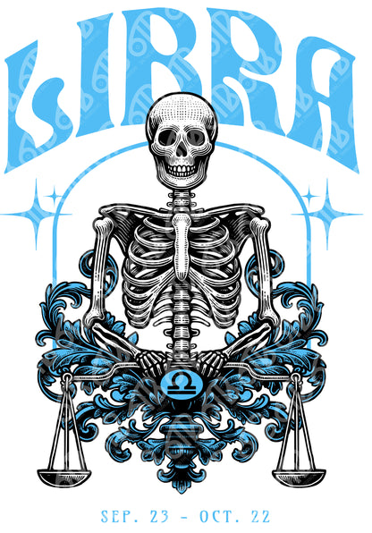 Libra Skeleton Sublimation Transfers