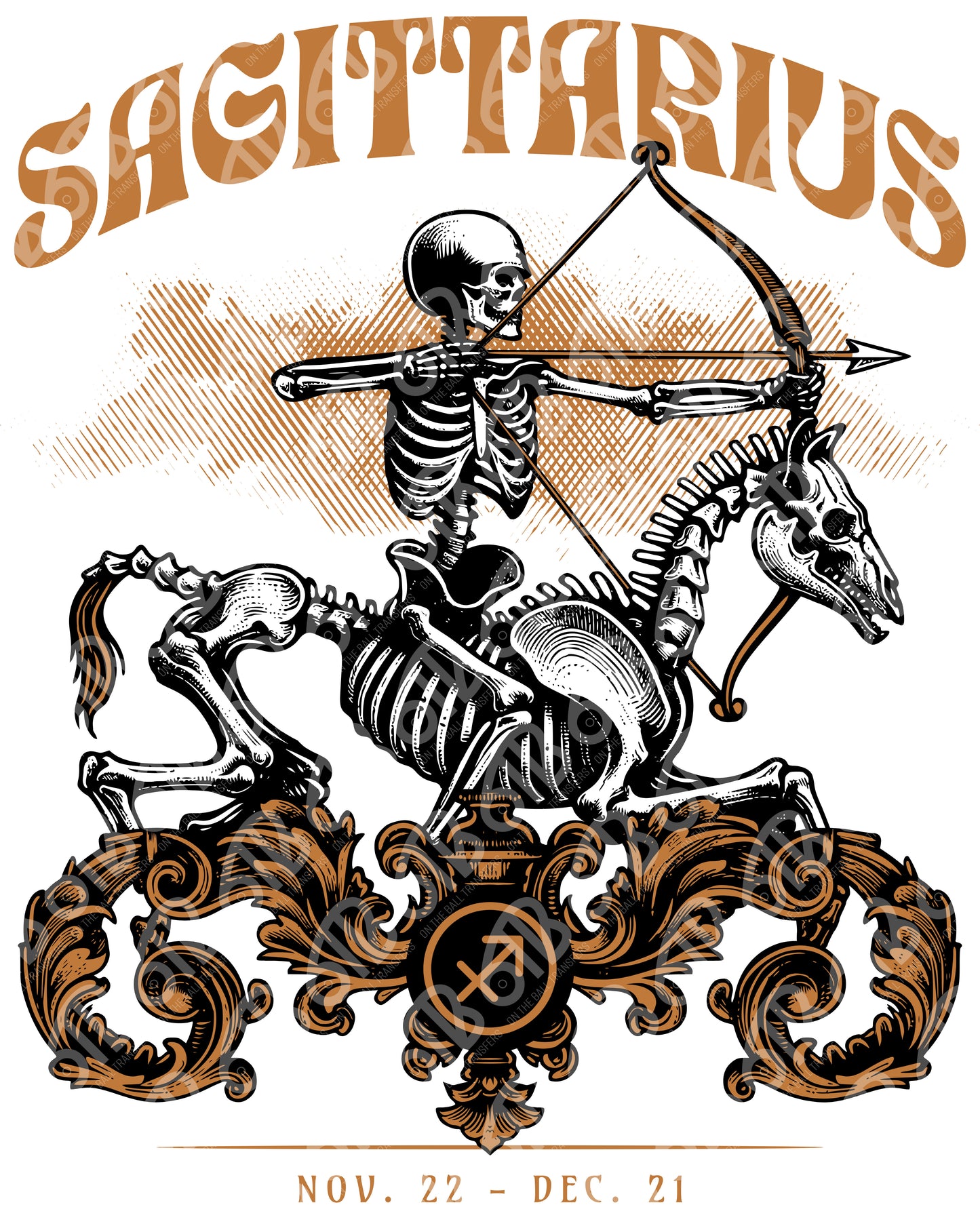 Sagittarius Skeleton DTF Transfer