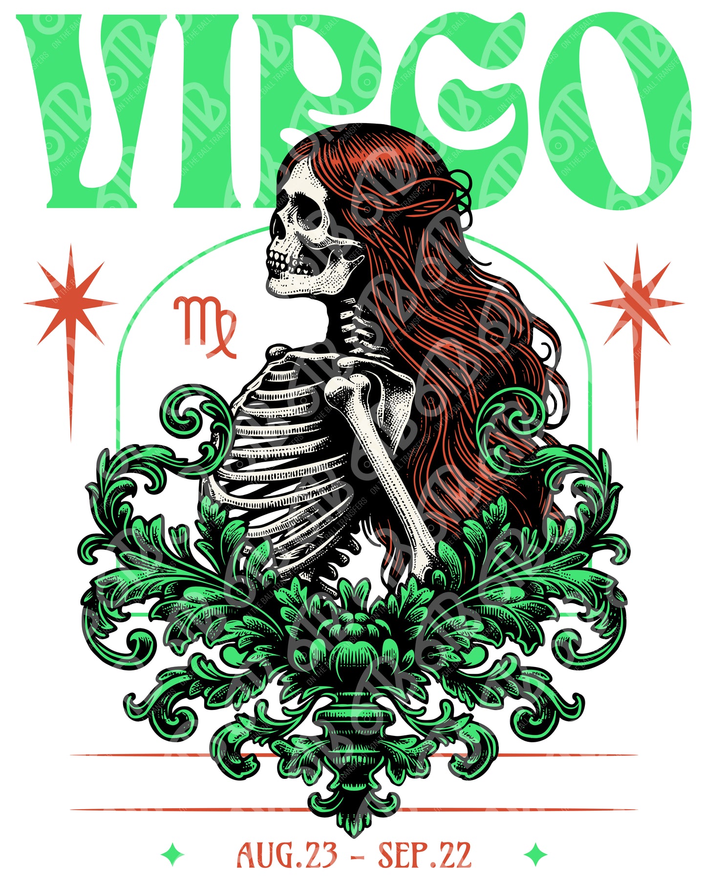 Virgo Skeleton DTF Transfer