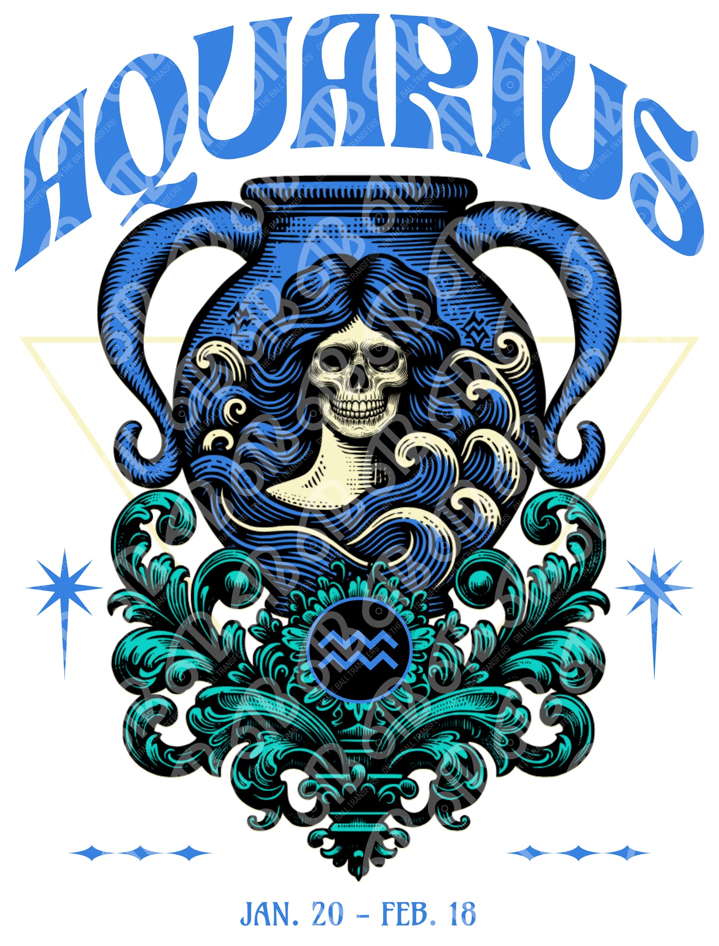 Aquarius Skeleton Sublimation Transfer