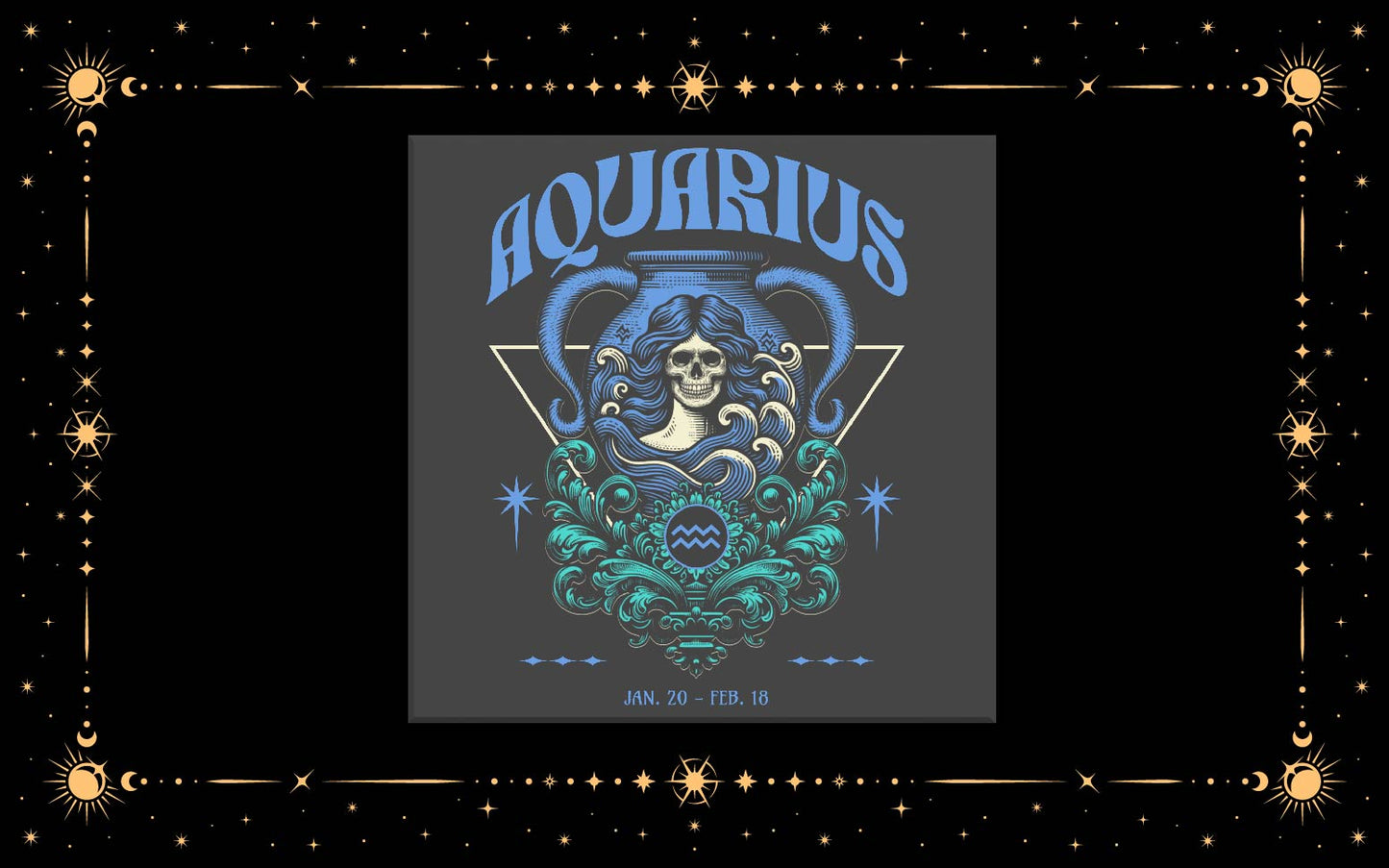 Aquarius Skeleton Sublimation Transfer