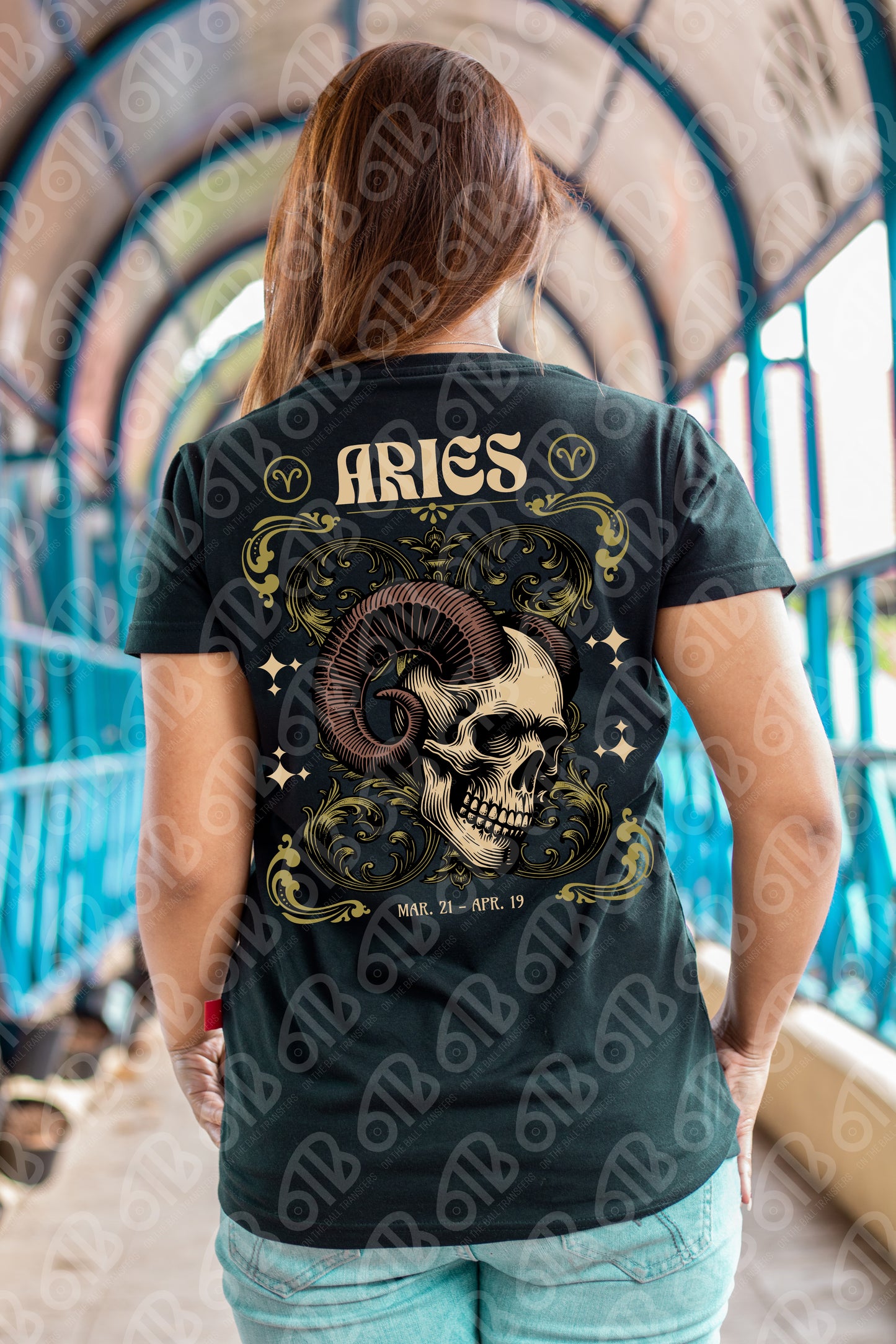 Aries Skeleton DTF Transfer
