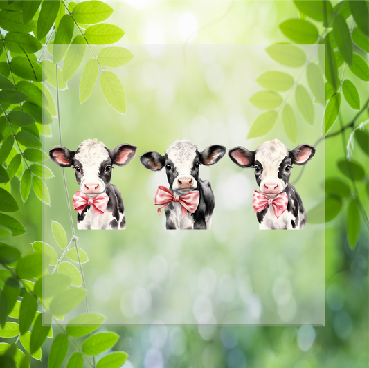 Baby Cow Bows DTF Transfer