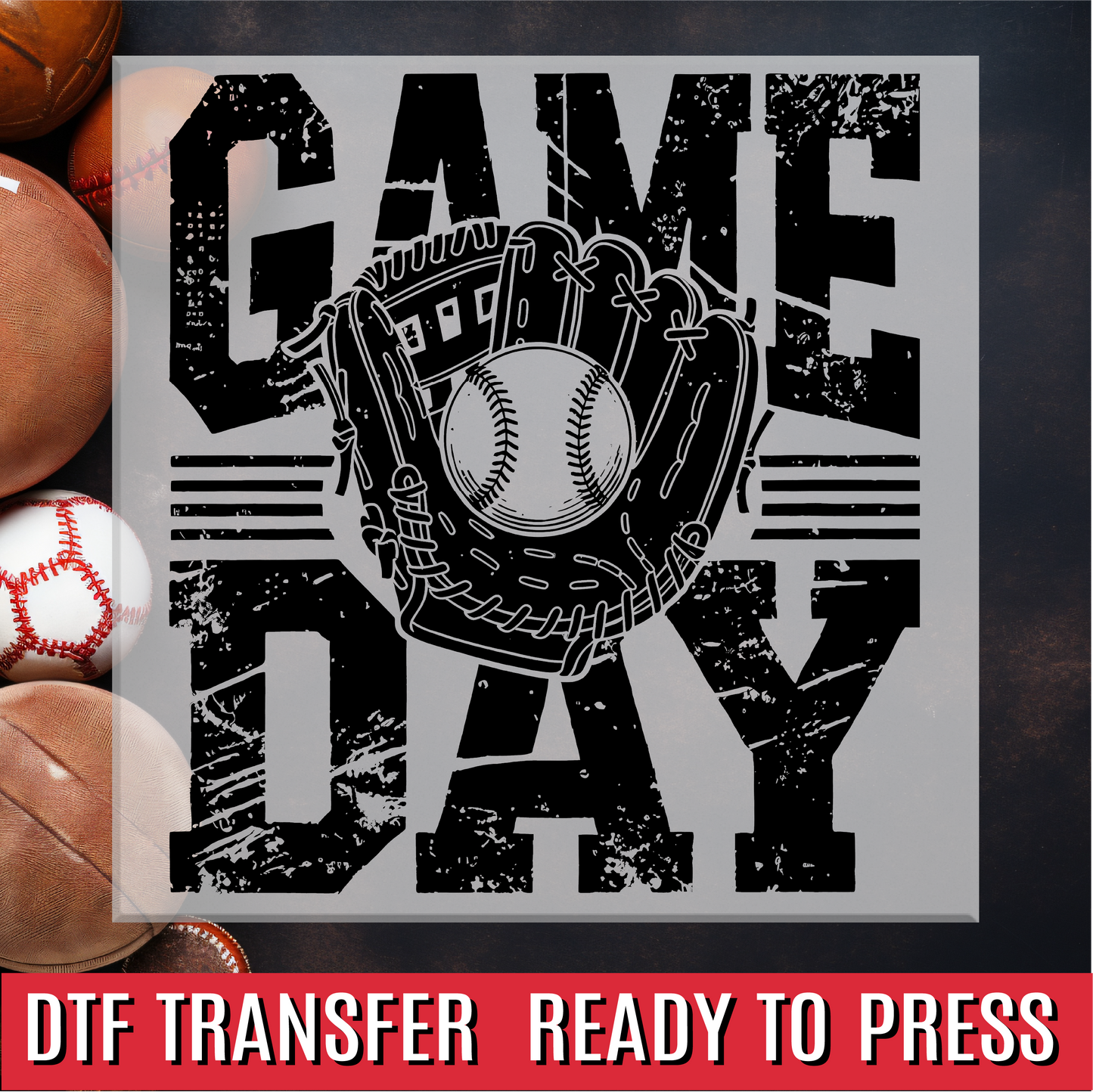 Game Day Baseball Vintage DTF Transfer