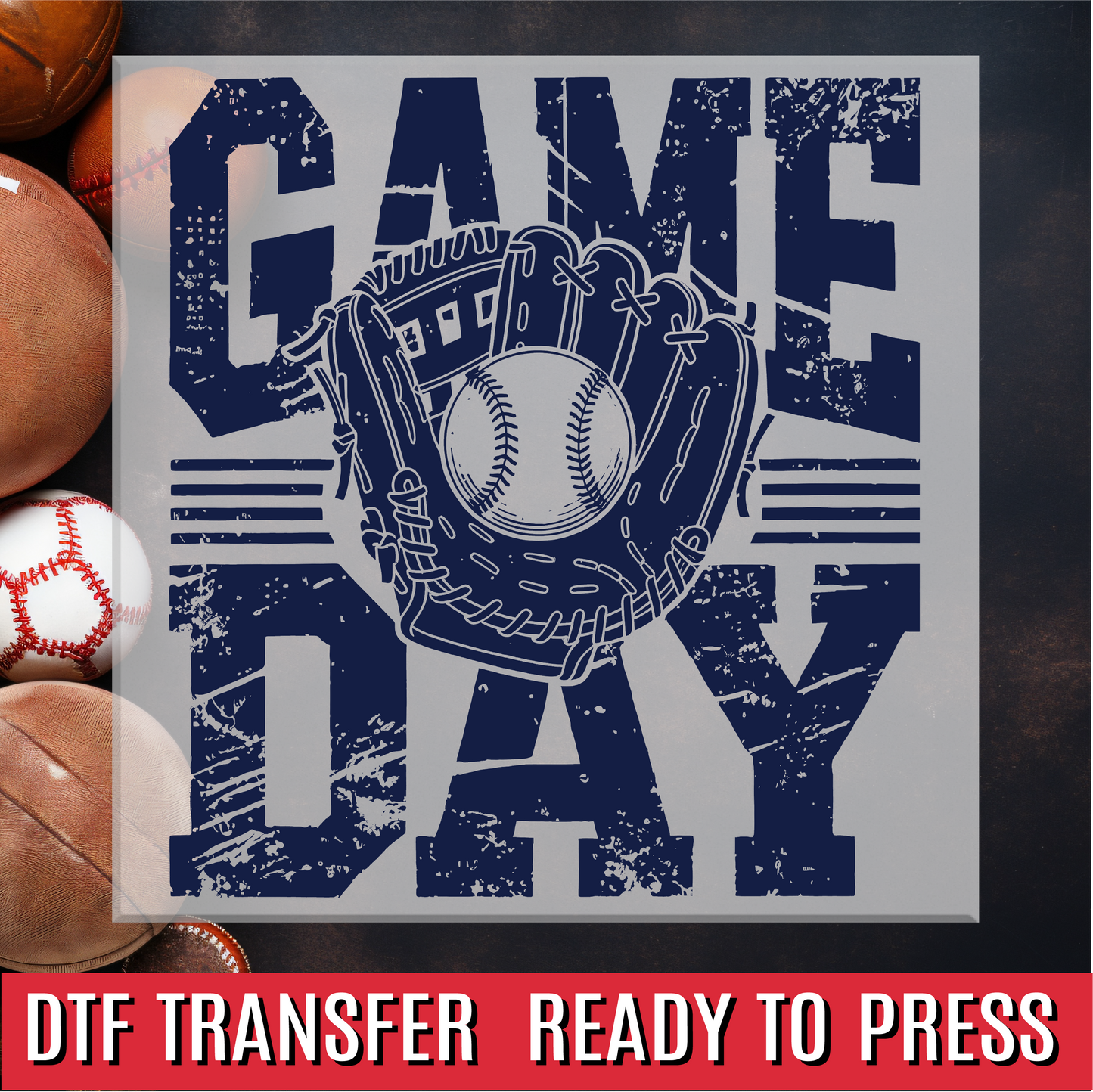 Game Day Baseball Vintage DTF Transfer