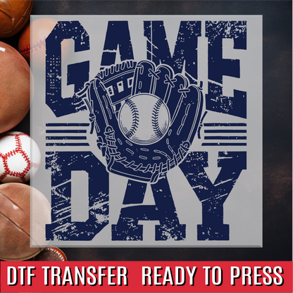 Game Day Baseball Vintage DTF Transfer