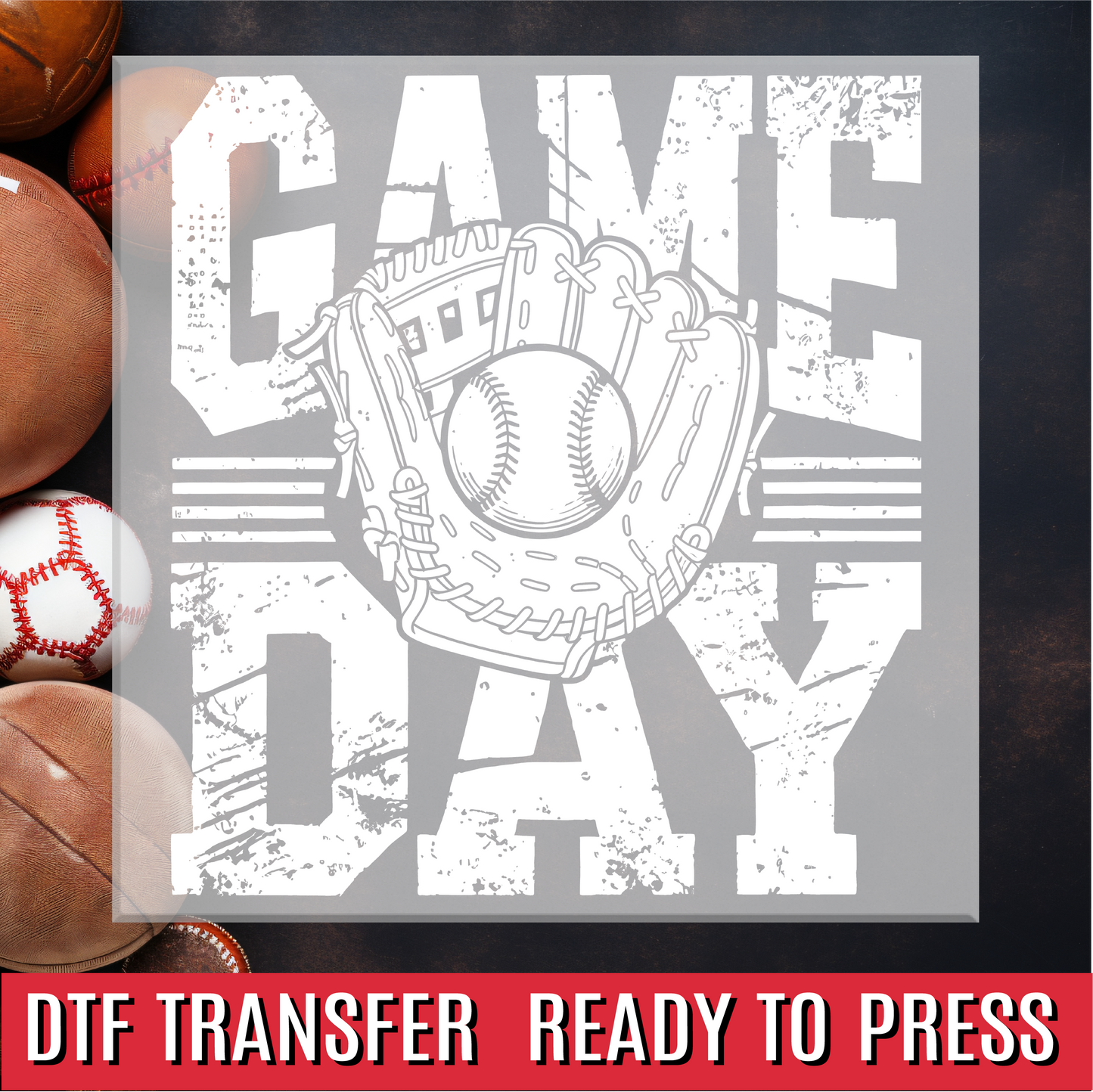 Game Day Baseball Vintage DTF Transfer