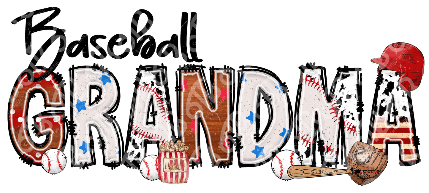 Baseball Family Names Sublimation transfer