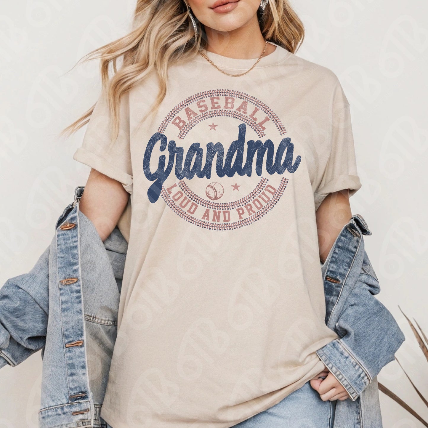 Baseball Grandma Loud and Proud DTF Transfer