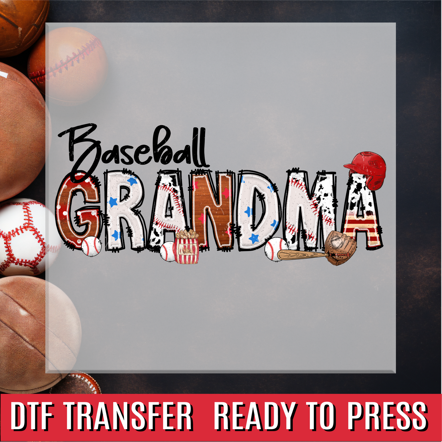 Baseball Family Names DTF Transfer