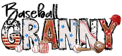 Baseball Family Names Sublimation transfer