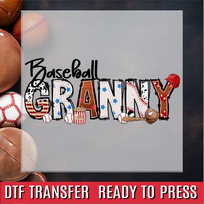 Baseball Family Names DTF Transfer