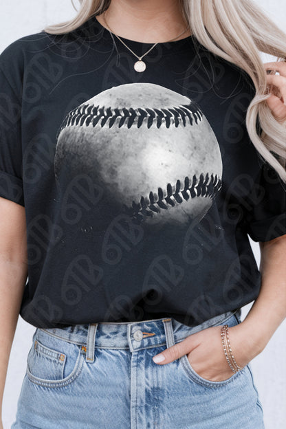 Halftone Vintage Baseball DTF Transfer