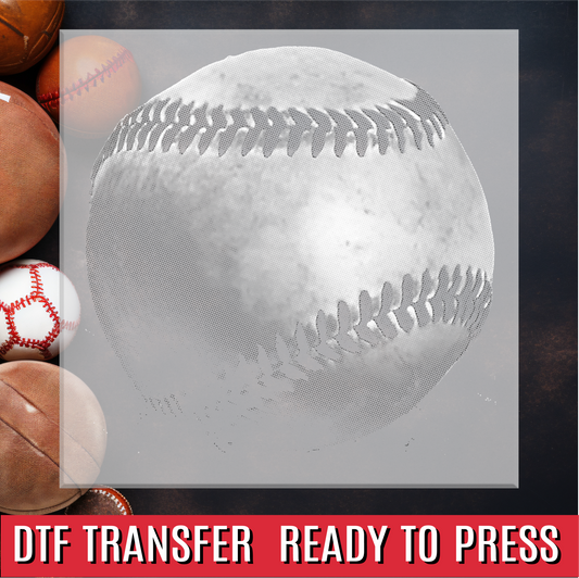 Halftone Vintage Baseball DTF Transfer