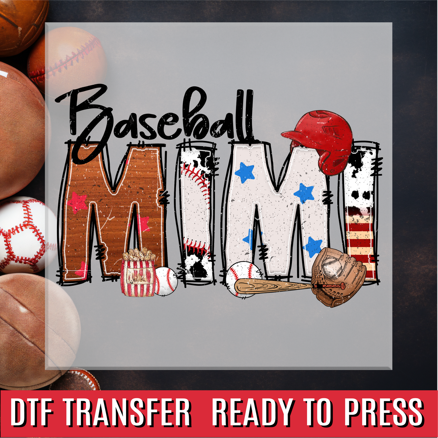 Baseball Family Names DTF Transfer