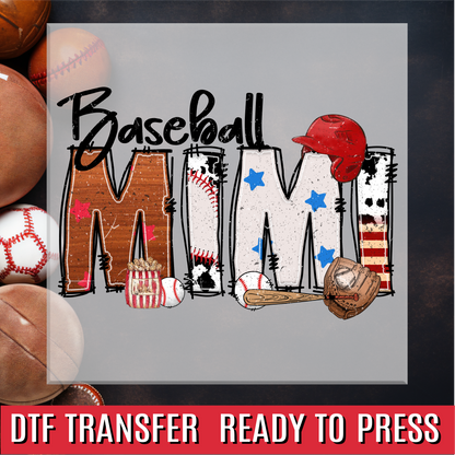 Baseball Family Names DTF Transfer