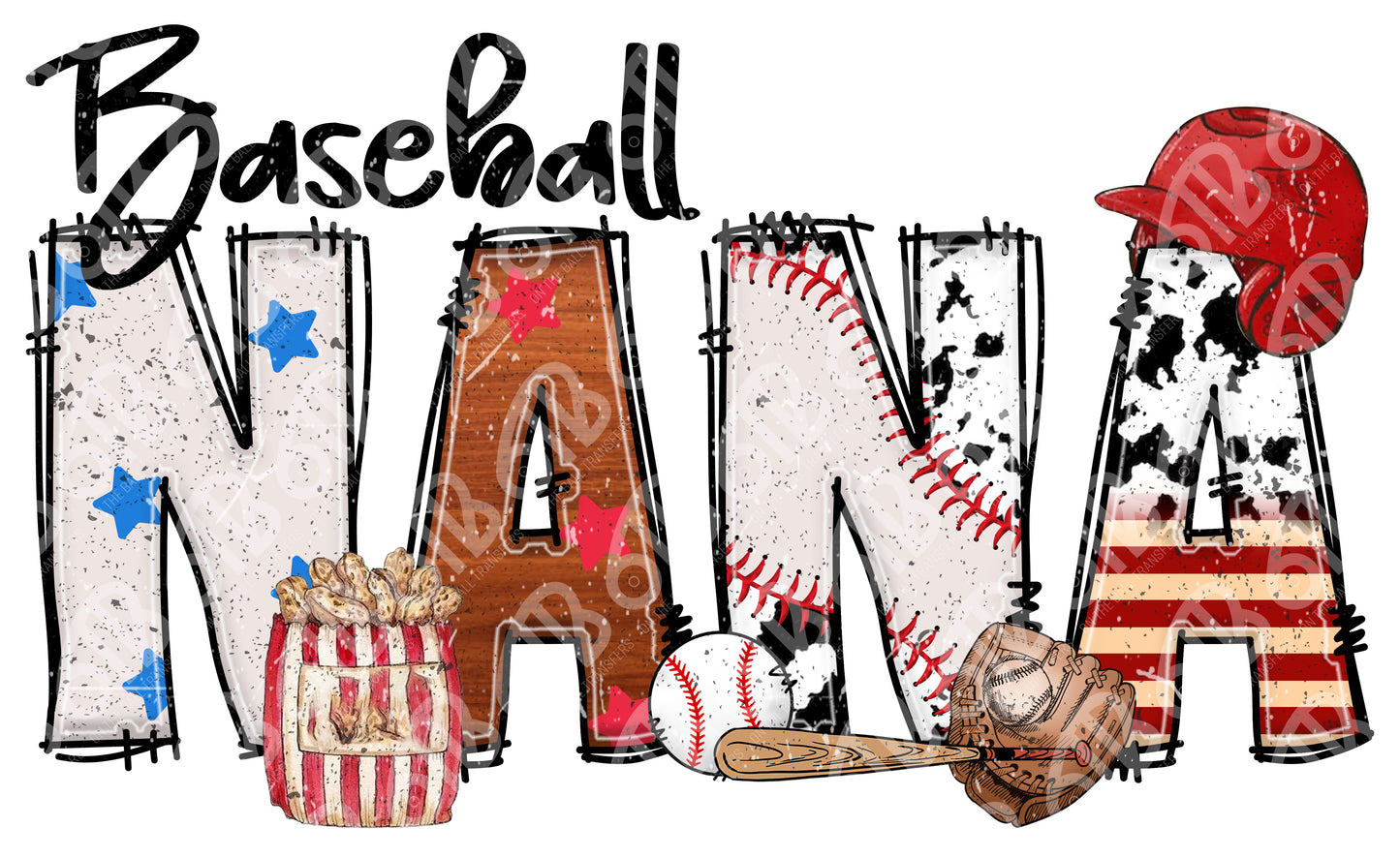 Baseball Family Names Sublimation transfer