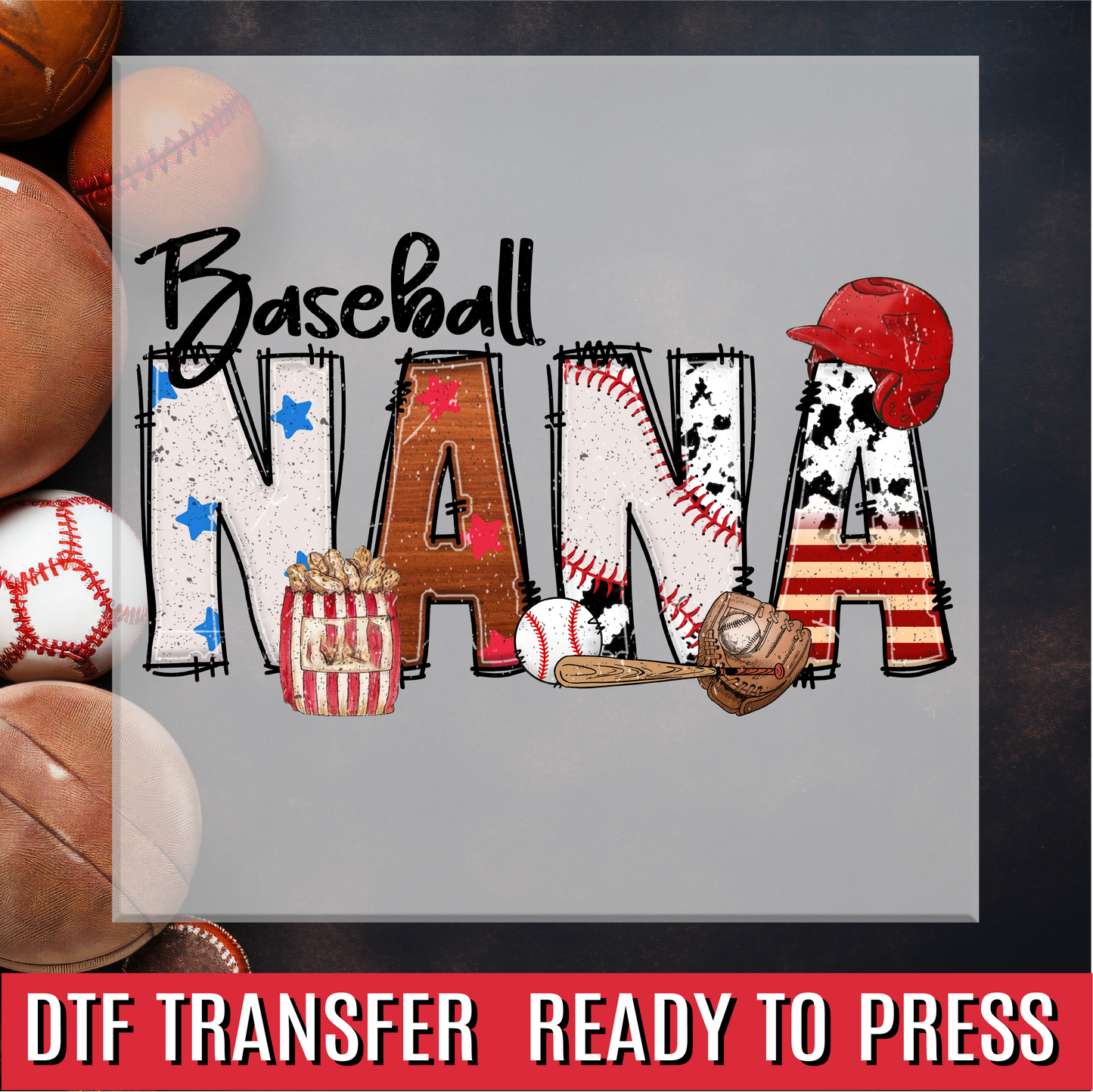 Baseball Family Names DTF Transfer
