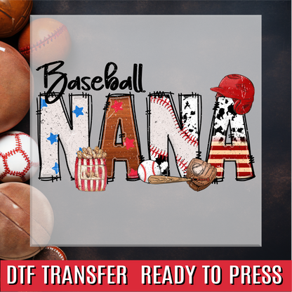 Baseball Family Names DTF Transfer