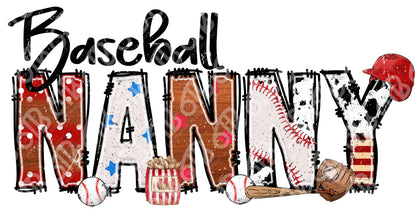 Baseball Family Names Sublimation transfer