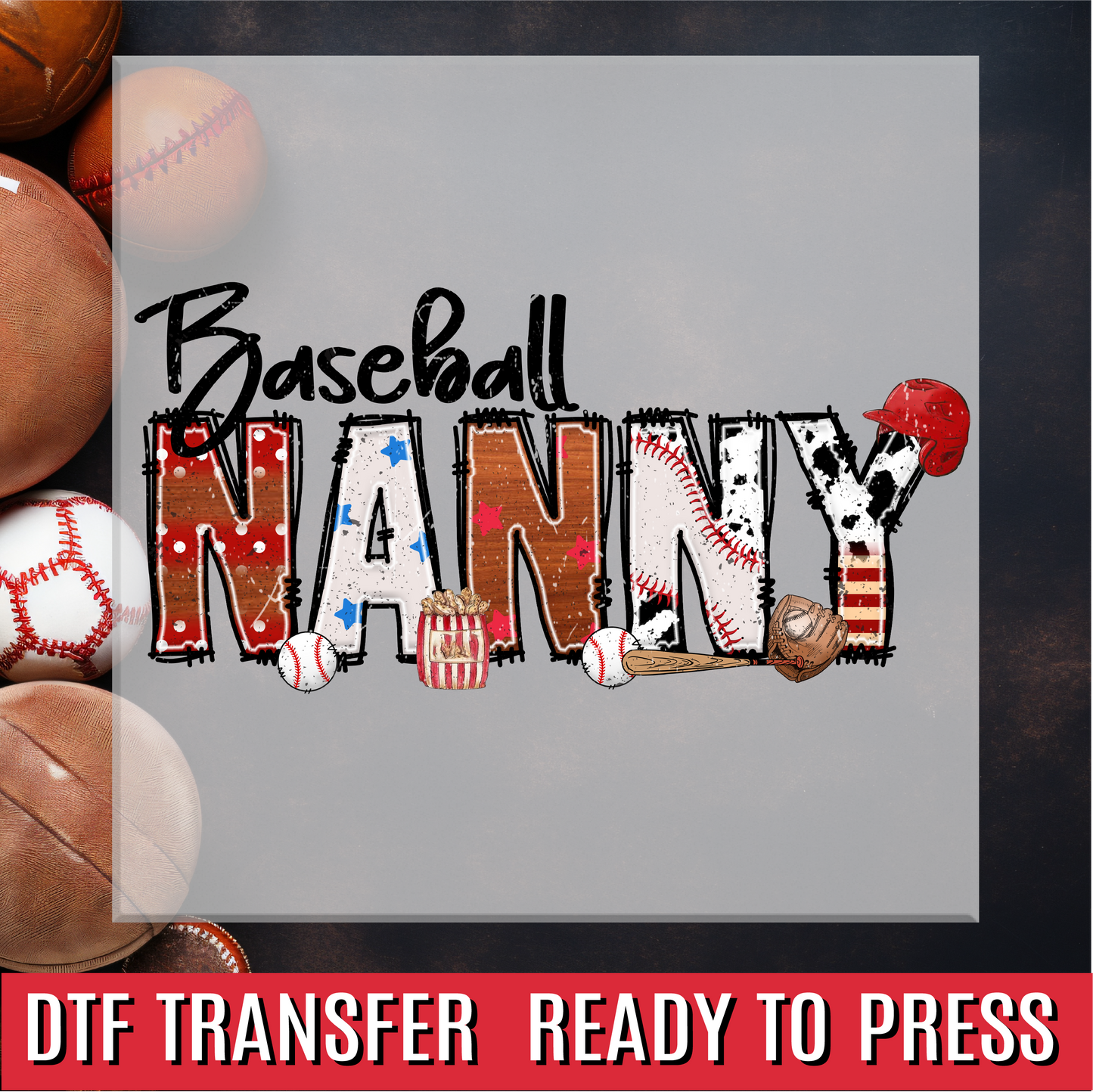 Baseball Family Names DTF Transfer